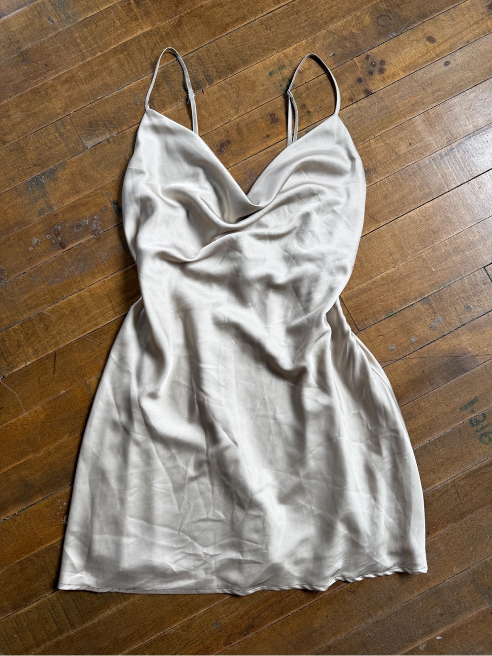 Garage satin slip mini dress
